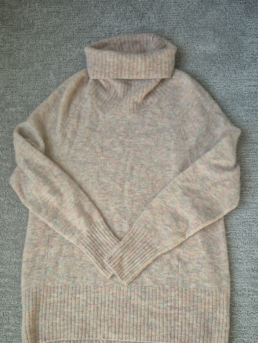 Babaton Multitone Cream Turtleneck Sweater